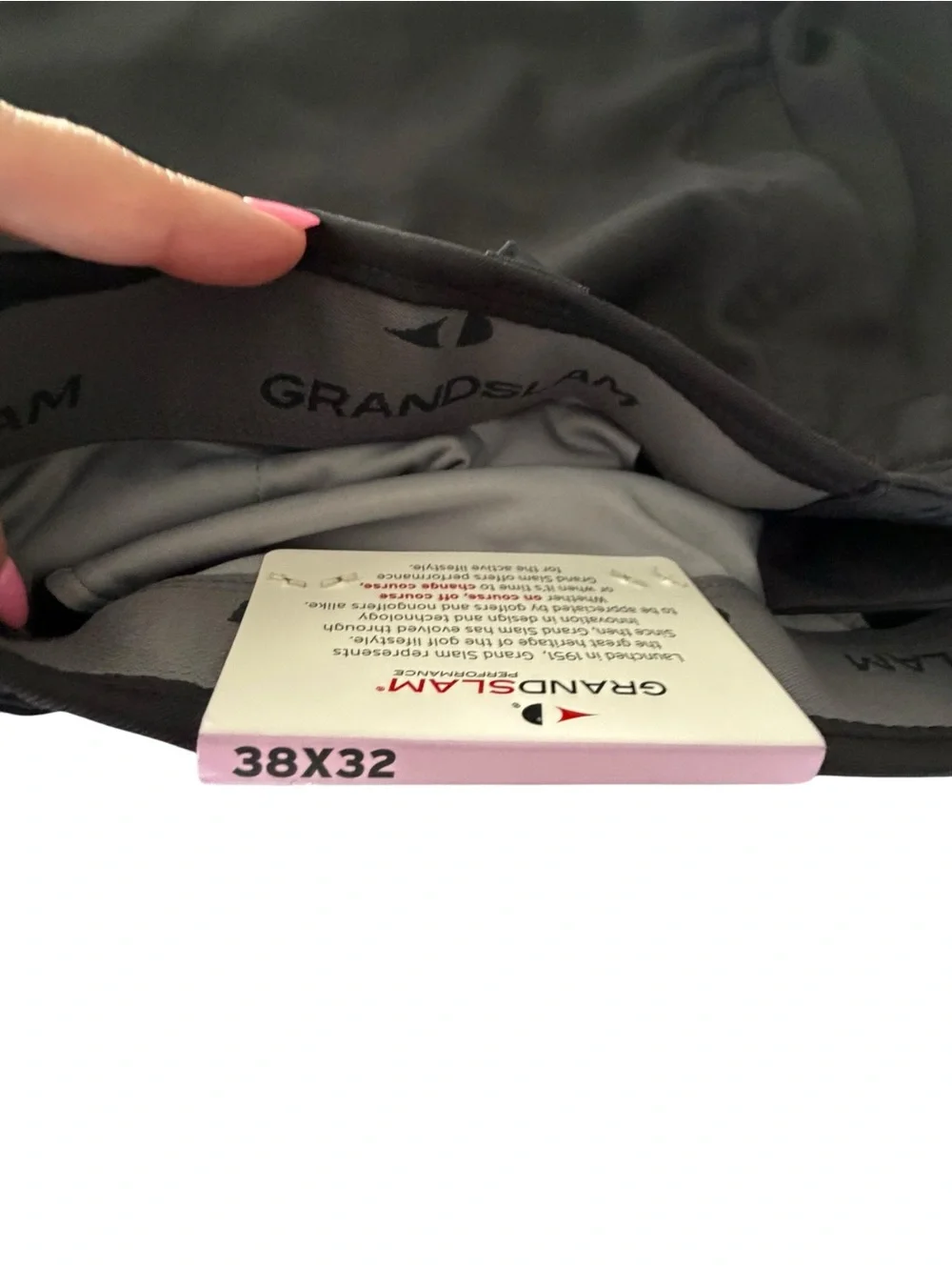 NWT Grand Slam Performance Stretch 360 Active Waistband Golf Pants 38x32 Black